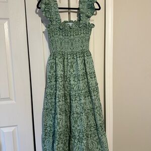 Hill House Dress in Green Floral
